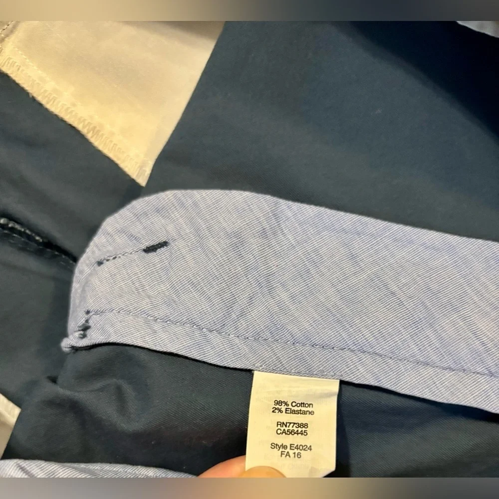 J. Crew Men’s Size 38/32 Blue Driggs Flex Chino Pants‎